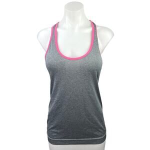 C9 By Champion Gray Heathered Racer Back Loose Activewear Sports Cami Tank Top S